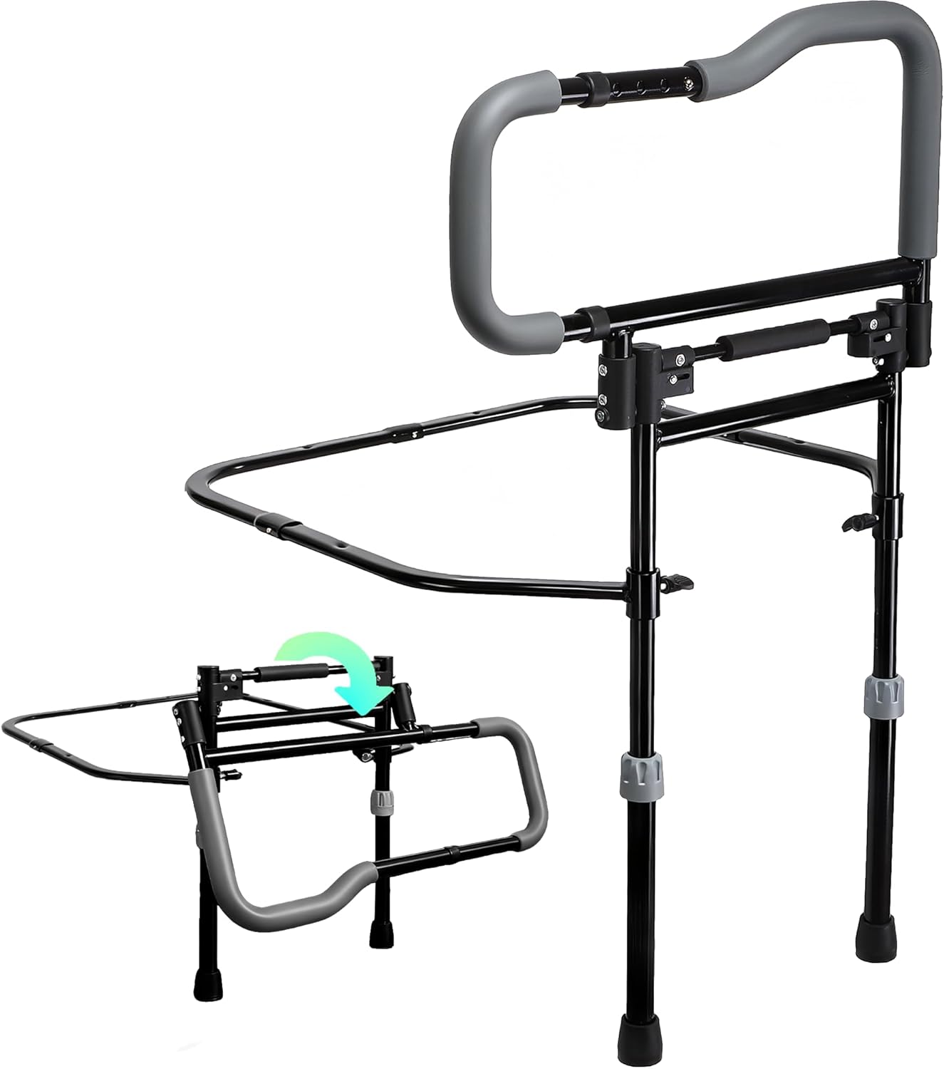 Bed Rails for Elderly Adults Safety, Foldable Adjustable Bed Rail & Assist Handle, Heavy-Duty Grab Bar for Seniors, Pregnant Women, Injury Recovery – Fits Twin, Full, Queen & King Beds