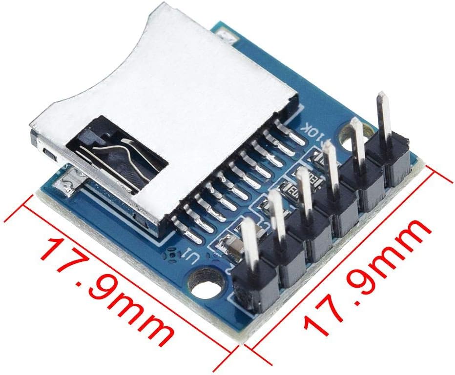 DAOKI 5Pcs TF Micro SD Card Module Memory Shield Module Micro SD Storage Expansion Board Mini Micro SD TF Card with Pins for Arduino ARM AVR with Dupont Wire