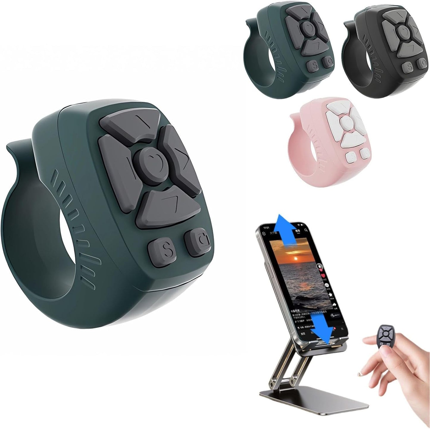 Tiktok Scrolling Ring (Blue)