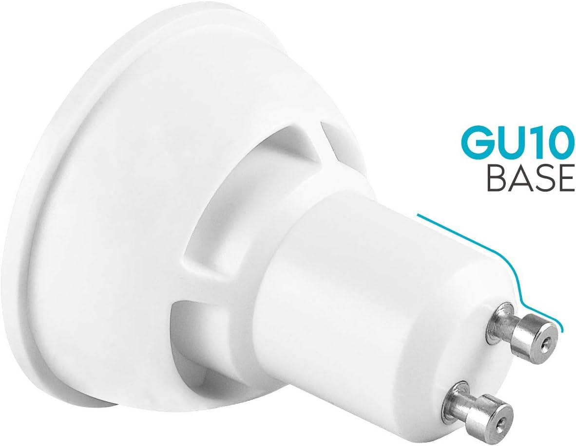 LUXRITE MR16 GU10 LED Bulbs Dimmable, 50W Halogen Equivalent, 2700K Warm White, 500 Lumens, 120V Spotlight LED Bulb GU10, Enclosed Fixture Rated, Perfect for Landscape or Home Lighting (6 Pack)