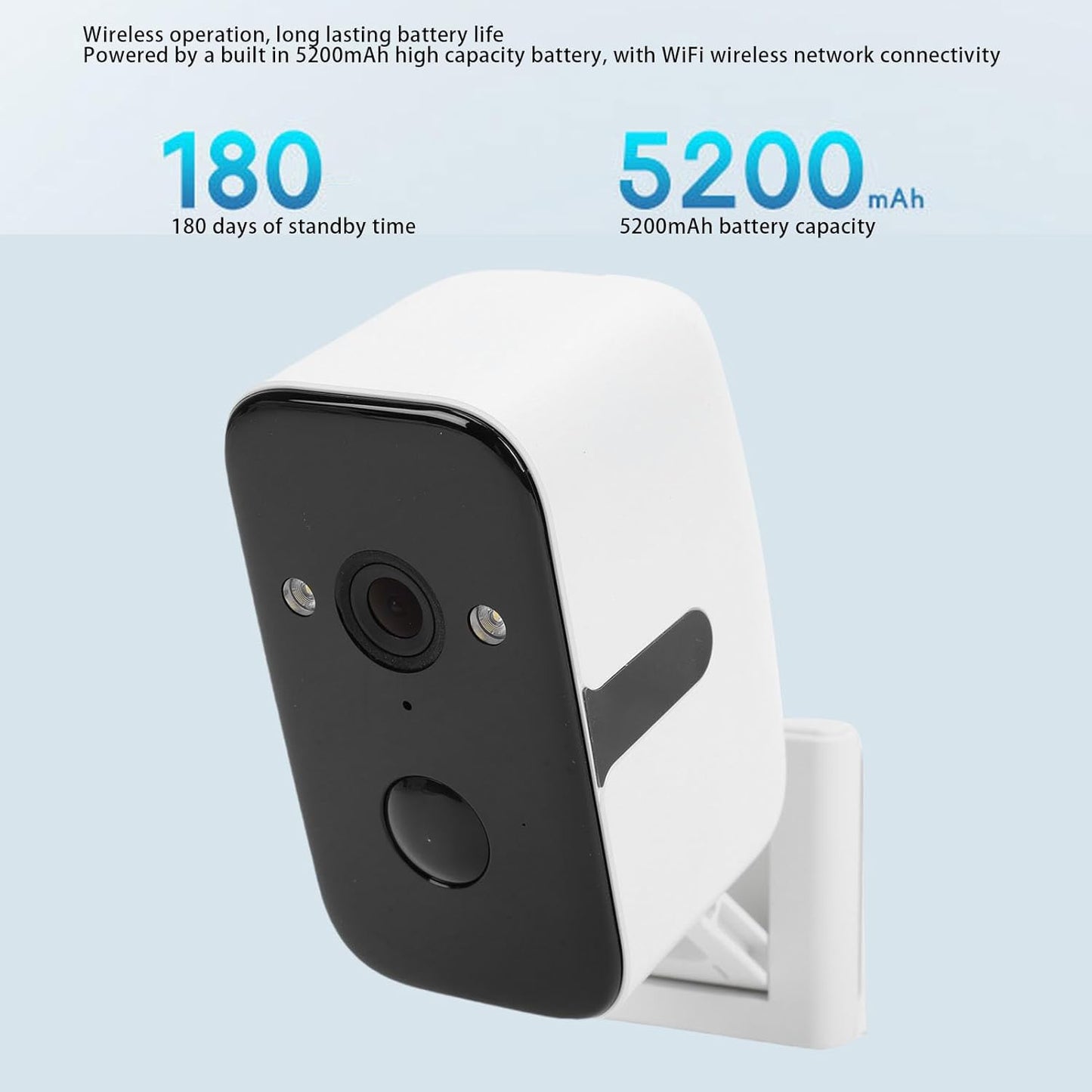 Pan Tilt Security Camera, 2K HD with Magnetic Mount, Wireless WiFi and No Monthly Fee, 5200mAh Battery for Easy Indoor Outdoor Installation
