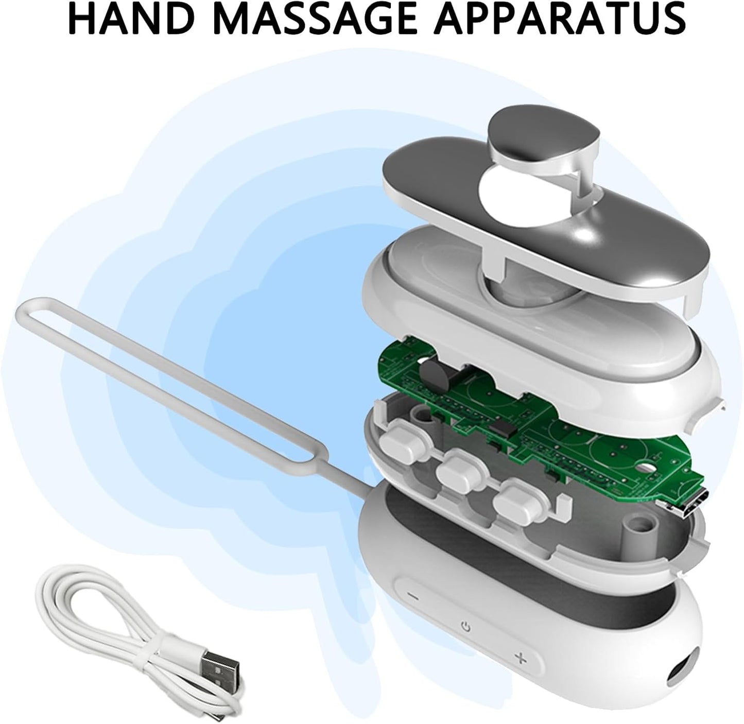 Handheld Relaxation Device,Compact Device,Massage Improved Mood and Focus Attention,Supports Calm,USB Rechargeable,Small and Easy to Carry