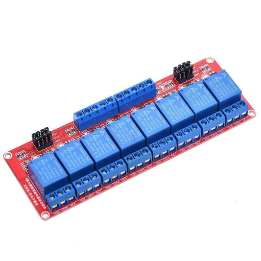 8 Channel 24V Relay Module with Optocoupler High or Low Level Trigger Expansion Board for Raspberry Pi Arduino