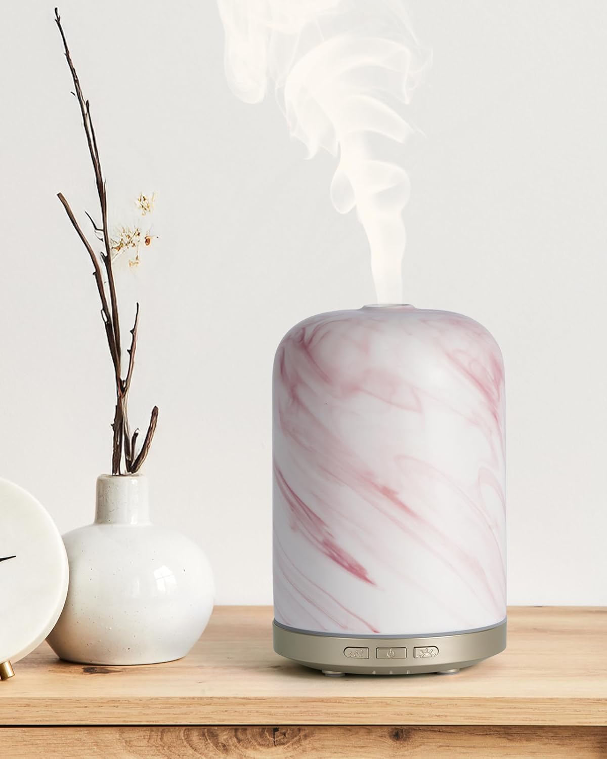Essential Oil Diffuser – 2.4MHz Ultrasonic Aromatherapy Diffuser, Health Night Light, Timer & Auto Shut-Off, BPA-Free, 120ml Oil Diffuser for Home, Office, Spa, Yoga, Hotel