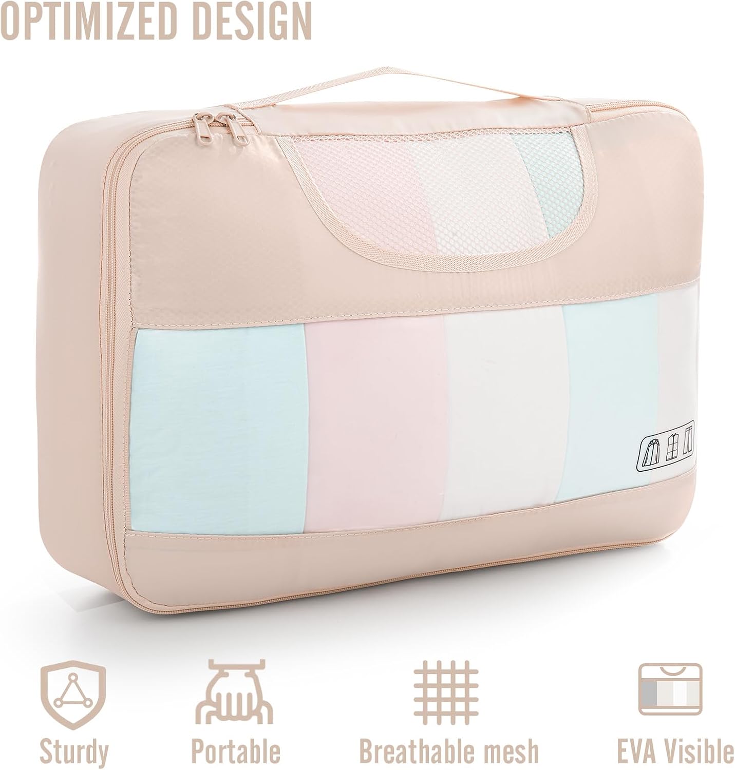 Veken 8 Set Packing Cubes, Gifts for Women Mom Her, Personalized Cruise Ship Travel Essentials Accessories for Beach Vacation, Suitcase Organizer Bags for Luggage with Hanging Toiletry Bag