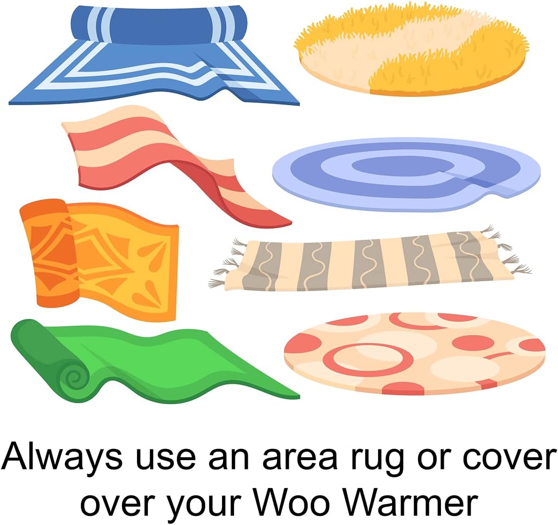 Hot Carpet Under Rug Instant Radiant Floor Heater Electric Mat Electric Carpet Electric Heated Area Rug Great for Yoga (720 watt 92" x 76.5 ") Made In Seattle Since 2012 A Unique Gift