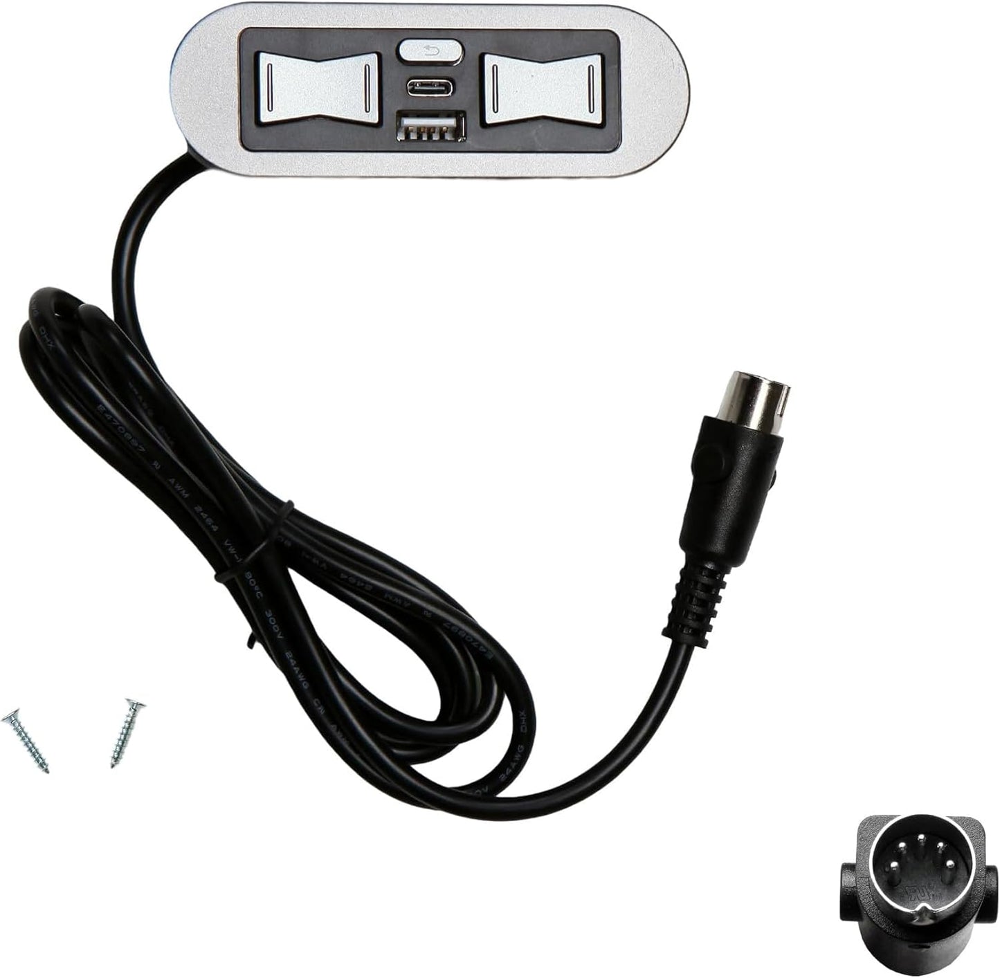 Uetmulik Recliner Emomo USB Type A and C Port 5 Button 5 Pin Hand Control Model HX90HU2 for Lift Chair