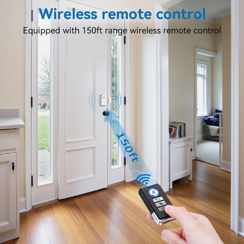 Door Chimes When Door Opens, 110dB Door Security Devices with Remote, Door Sensor, Door Alarms for Kids Safety, House Garage, Apartment, Store