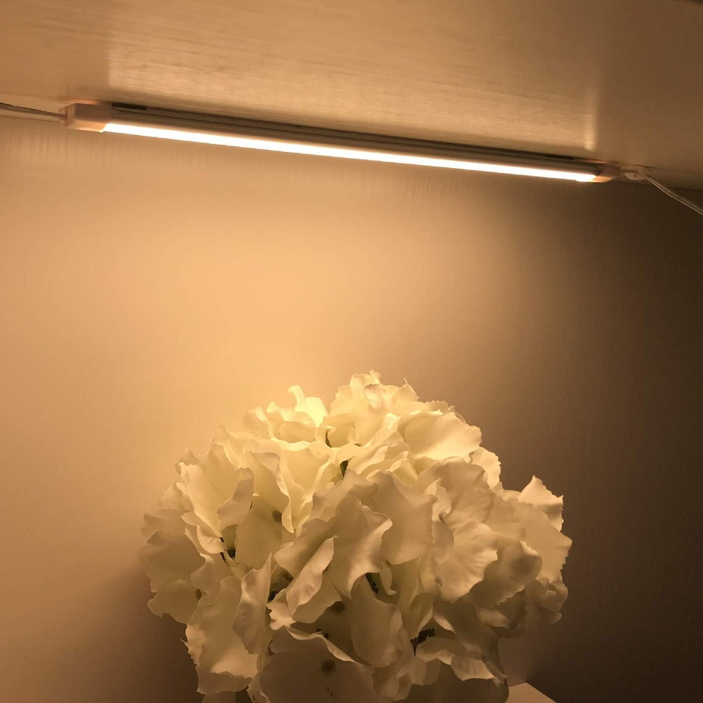 LABOREDUCER LED Under Cabinet Lighting with Plug in 10 Pack,11inch Dimmable LED Under Cabinet Lights with Rotary Dimmer Switch, Warm White Linkable Under Counter Lights for Kitchen (Warm White)