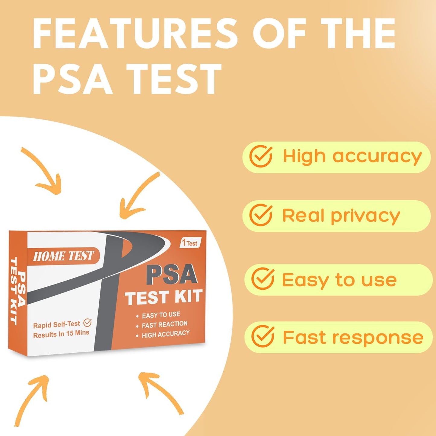 PSA Test Kit, PSA Test kit at Home PSA Health | Home PSA Test Highly Accurate, Easy to Read and Use. Quick Results | Includes All Test Components