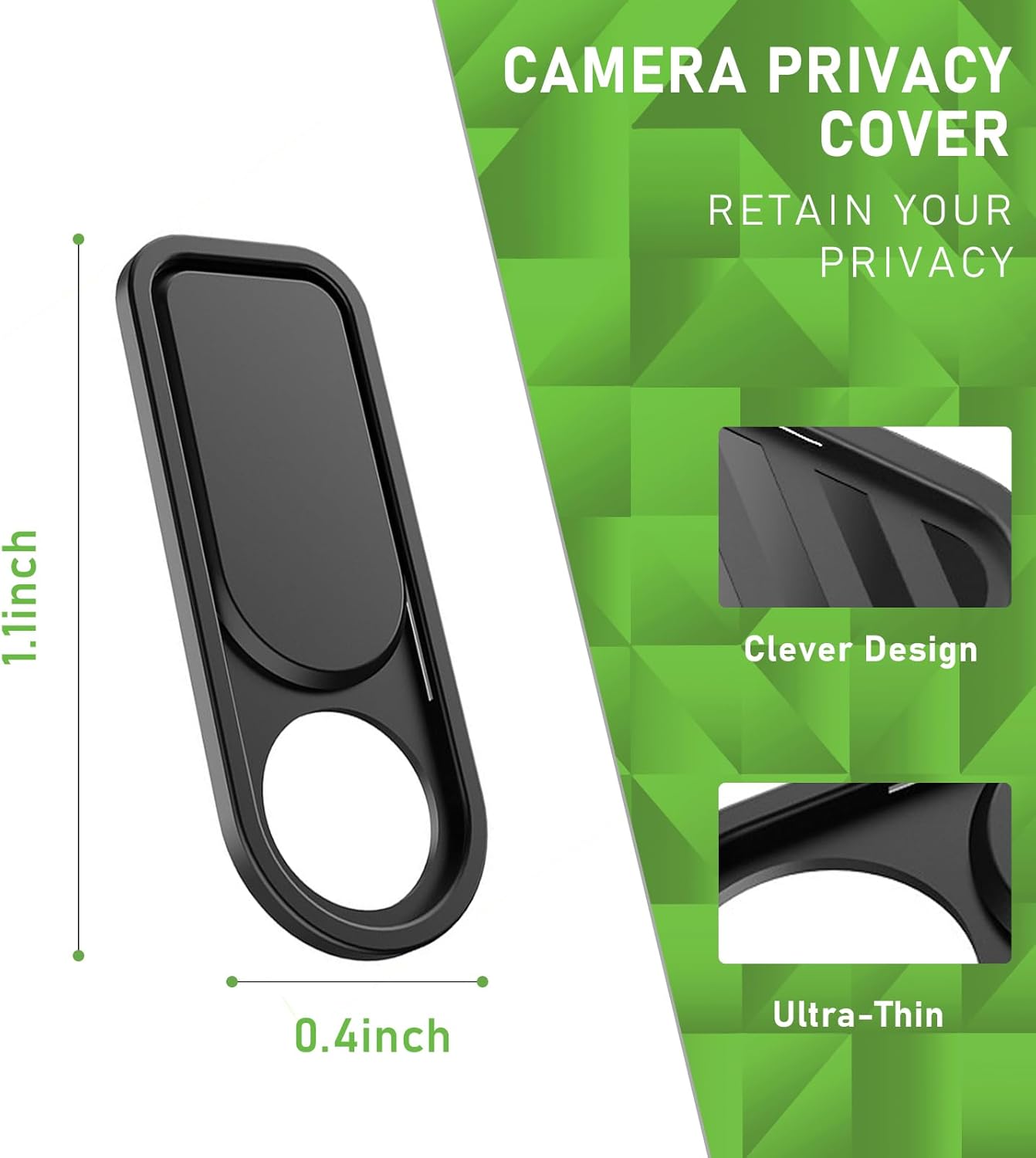 3 Pack Ultra-Thin Camera Cover Slide for Tesla Model 3 / Y Interior Cabin Camera Laptop PC Front-Facing Webcam Sticker Blocker Protect Your Privacy (Updated Version)