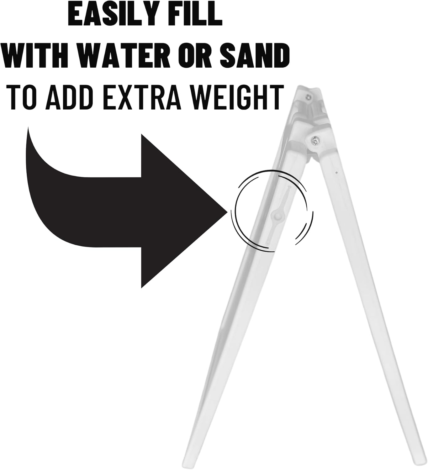 Deluxe A-Frame Sidewalk Sign, White, Double-Sided Display Board with Water-Fillable Base, 24x36 Inch Poster Size, Weather-Resistant PE Plastic (White)