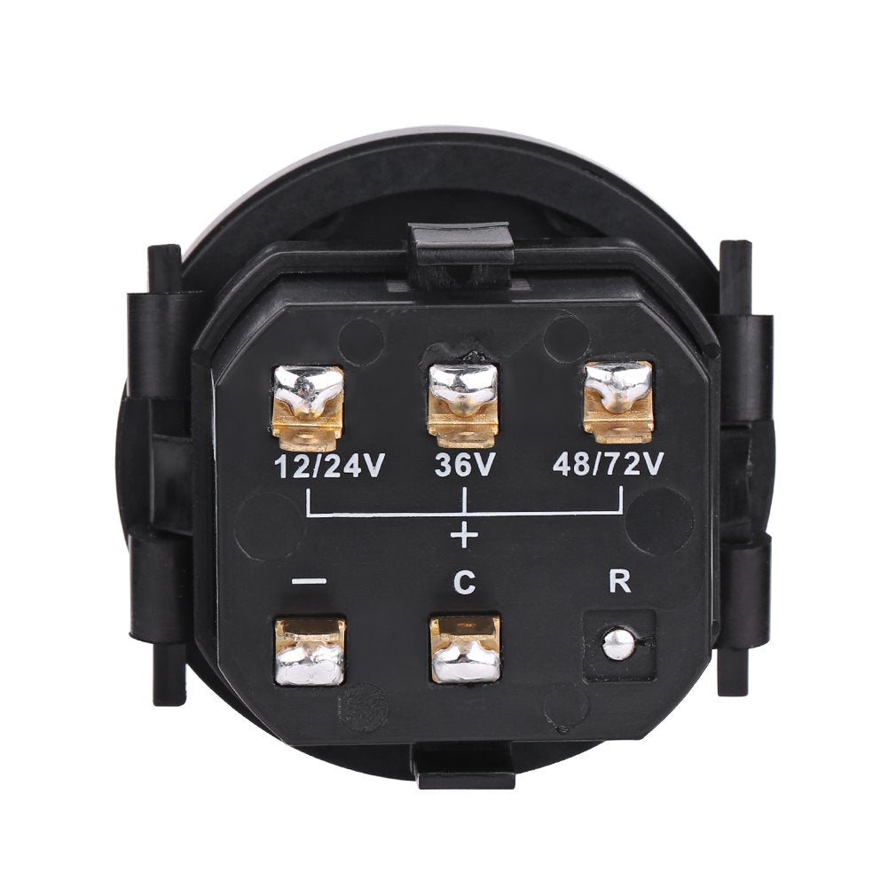 Estink LED Battery Indicator Meter, 12V/24V/36V/48V/72V Cart Battery Indicator, Round Status Indicator for Cart
