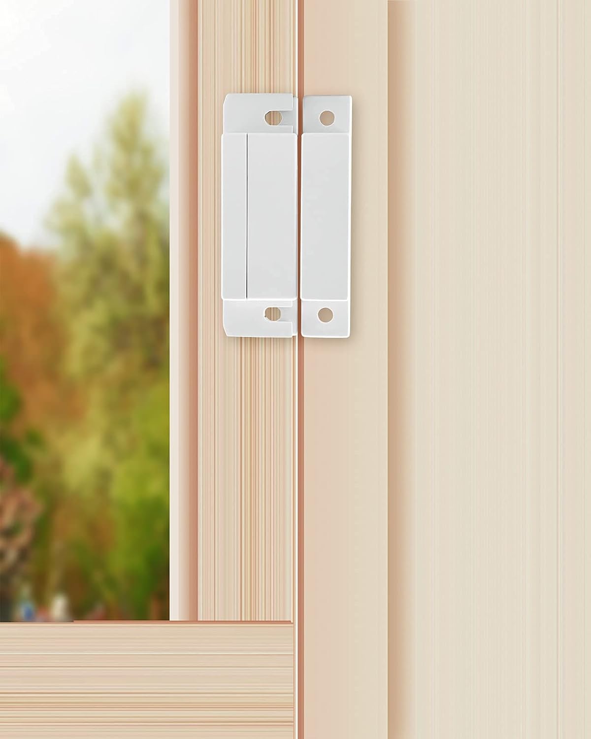 TOWODE Wired Magnetic Surface-Mounted Door Window Contact Reed Switch Personal Gap Alarm, Cabinet Strip Light Switch NC DIY Kit, Normally Closed Magnetic Reed Switch Pack of 10 with 40 Screws