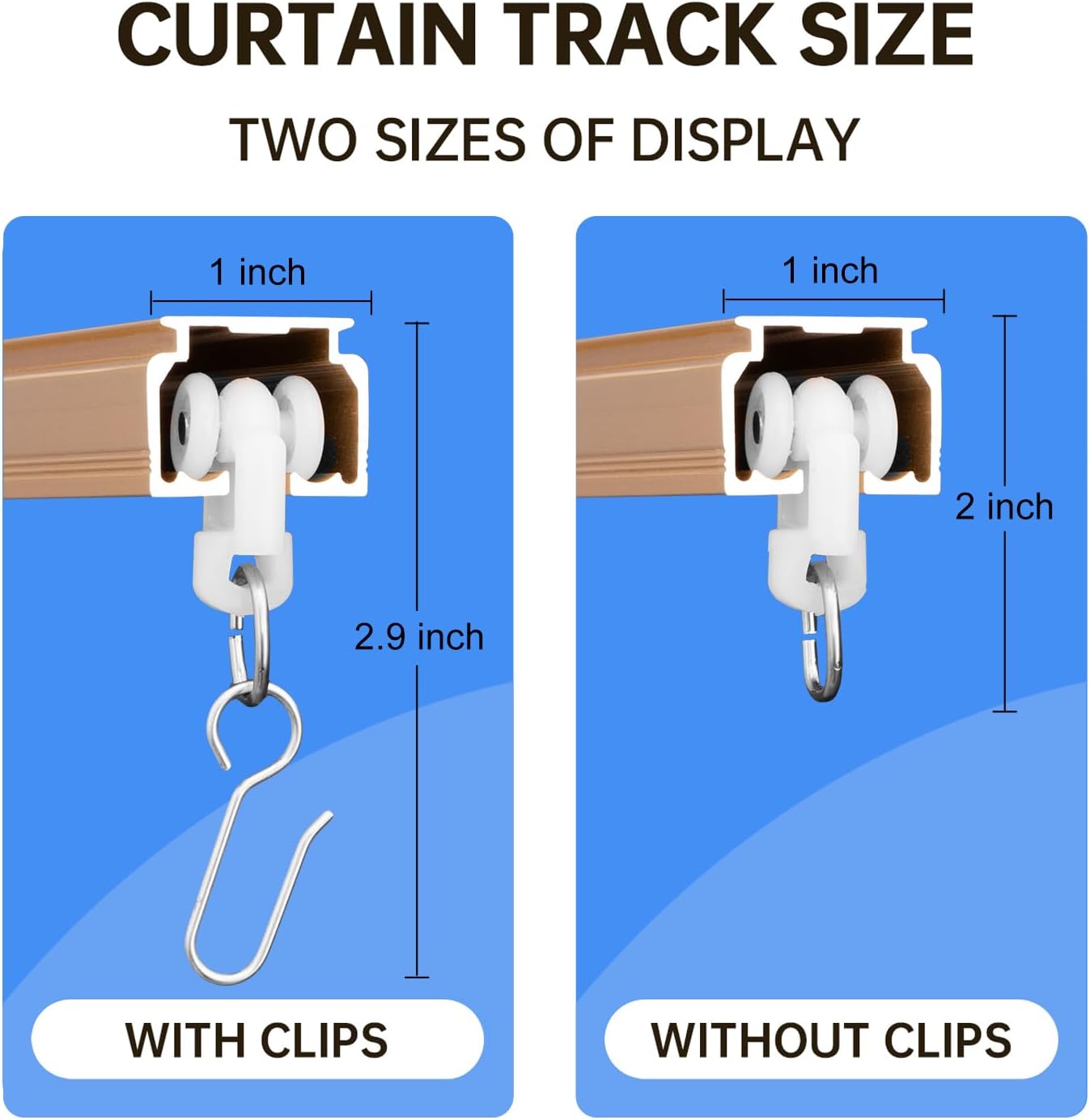 Ceiling Curtain Tracks Ceiling Mounted Heavy-Duty Curtains Rails Room Divider Curtain Track for Living Bedroom Shower Privacy RV Garage Divider Track，Golde 9ft.
