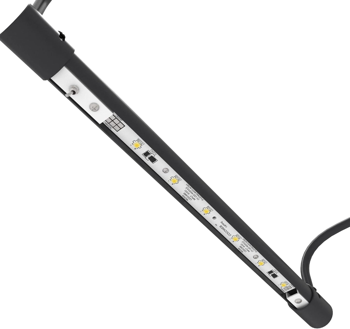 Cocoweb 12 Inch Tru-Slim Oil Rubbed Bronze Picture Light - LED, 2700K, Adjustable Arm, Plug-in, Toggle Switch, Sleek and Compact Design
