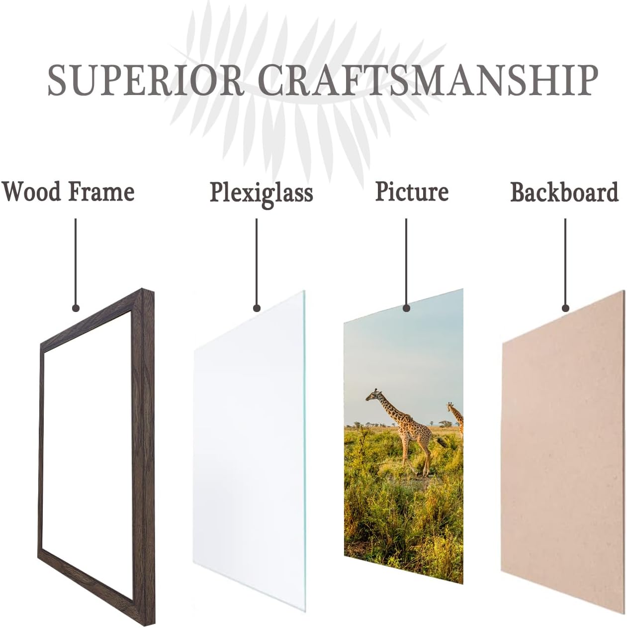 9 x 13 Picture Frame Set of 3, 13 x 9 walnut Wooden Frame Wall Gallery Poster Photo frame with Shatter Resistant Plexiglass,Horizontal and Vertical Formats for Wall Hanging, best gift