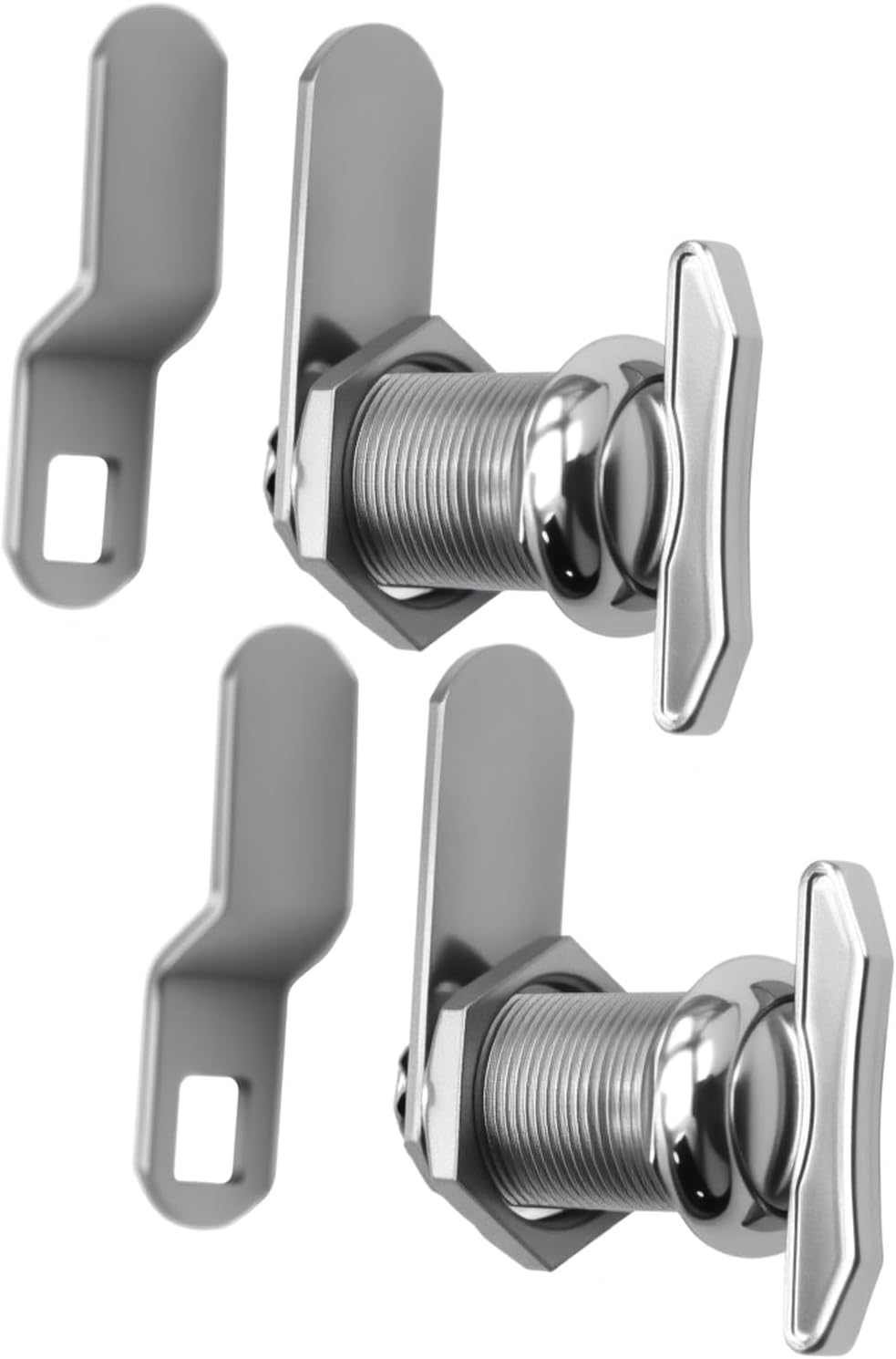 1" Thumb Operated Offset Cam Lock, RV Compartment Latch, Non-Locking Thumb Turn, for RV Compartment Camper Storage Door (2 Pack)