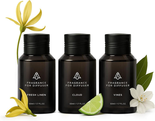 AromaPlan Home Summer Time Collection Scents,Hotel Premium Collection Set- 5 Star Hotel Collection- Natural, Non-Toxic Cold Air Diffuser Oil- Gift Ready, Diffuser Oils Scent (3 Pack/1.7 fl.oz (50 ml)
