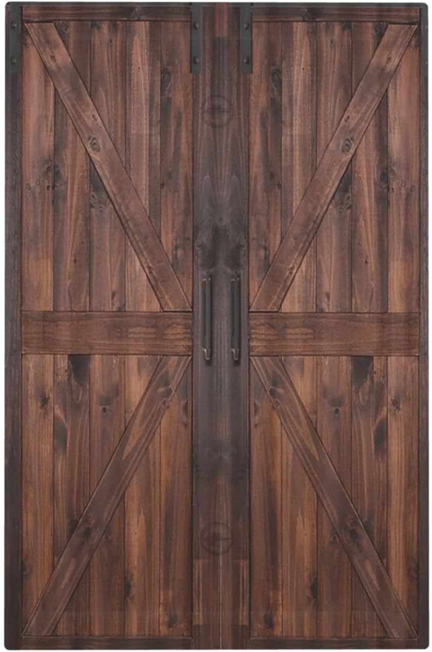 Decorative Light Switch Cover Plate Vintage Brown Farmhouse Barn Door 1 Gang No Device Single Blank Outlet Covers Wall Plates for Electrical Outlets Faceplate for Bedroom Home Decor