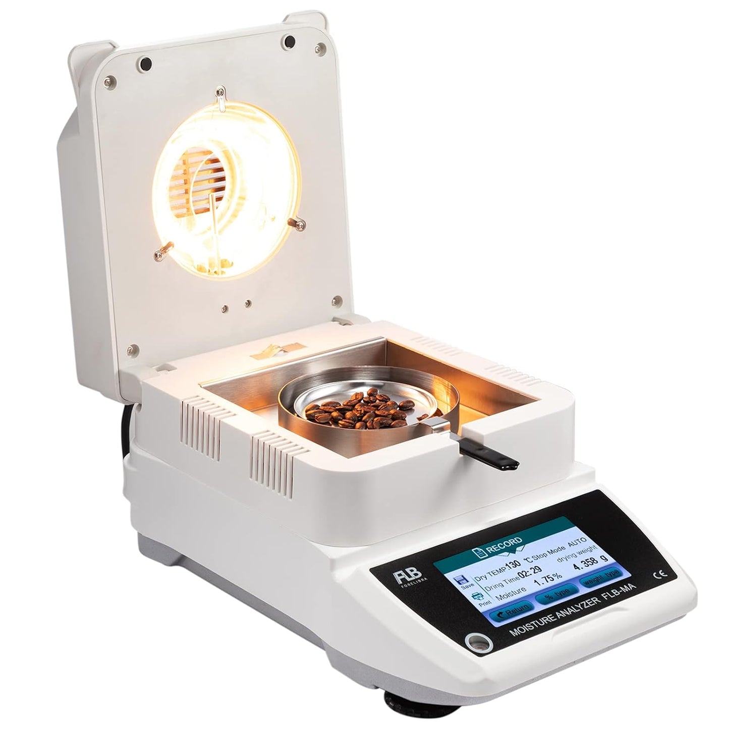 Moisture Analyzer Balances Meter 0.001g Readability, Touch Screen Lab Scale Balance, 120gx0.001grams, 110V