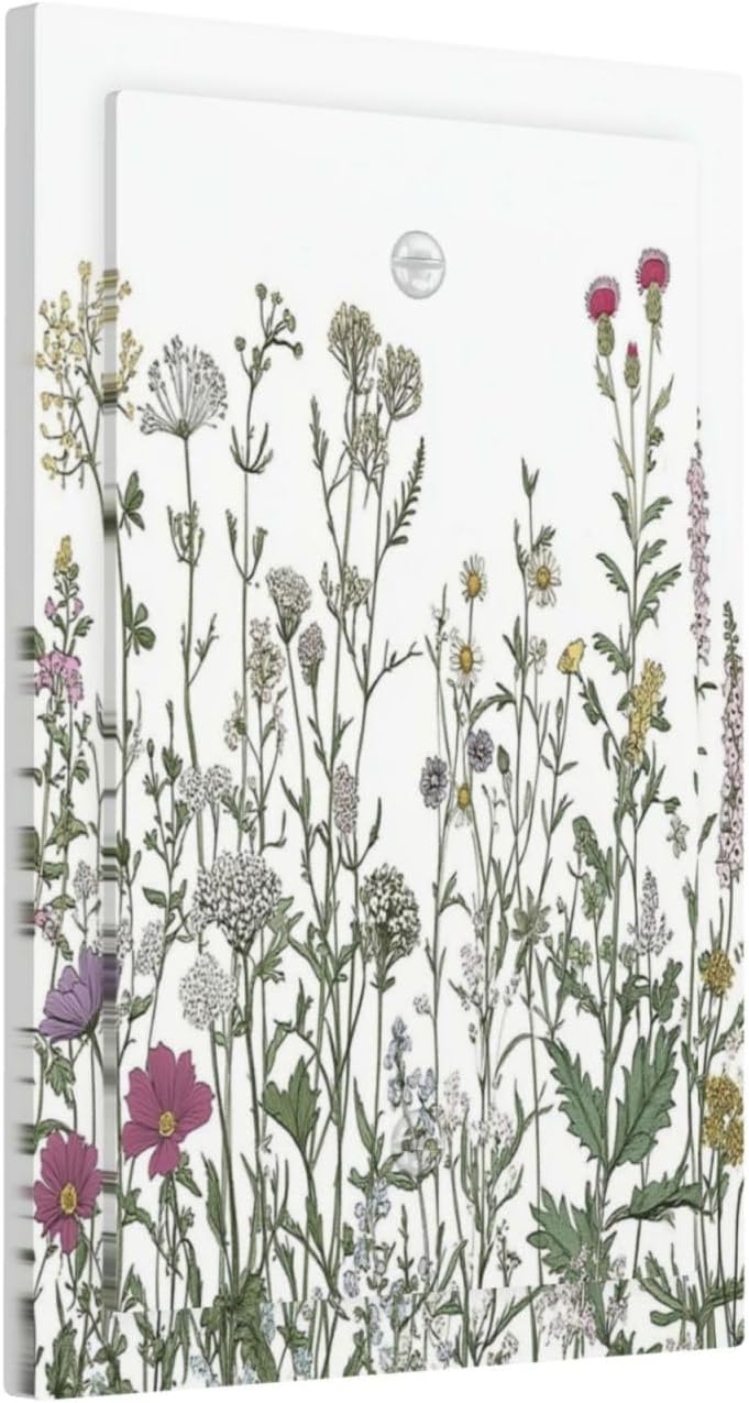 Vintage Herbs Wildflowers Plant Floral Light Switch Cover Plate 1 Gang No Device Blank Electrical Wall Plates Faceplate Decorative Switch Plate For Bed Room Home Decor