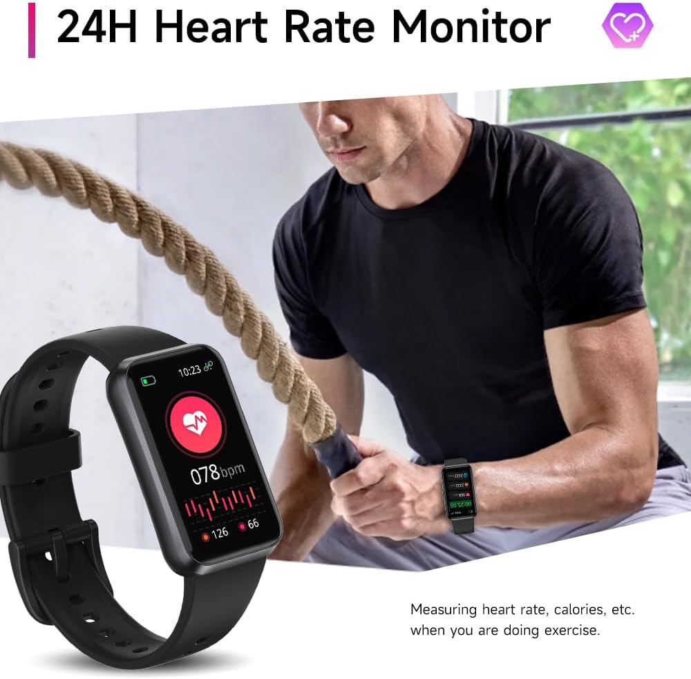 Fitness Trackers,Smart Band 24/7 Health Monitoring,Blood Oxygen Heart Rate Sleep Monitor,Calorie Pedometer Steps Counter Activity watchs/Notifications for iOS/Android