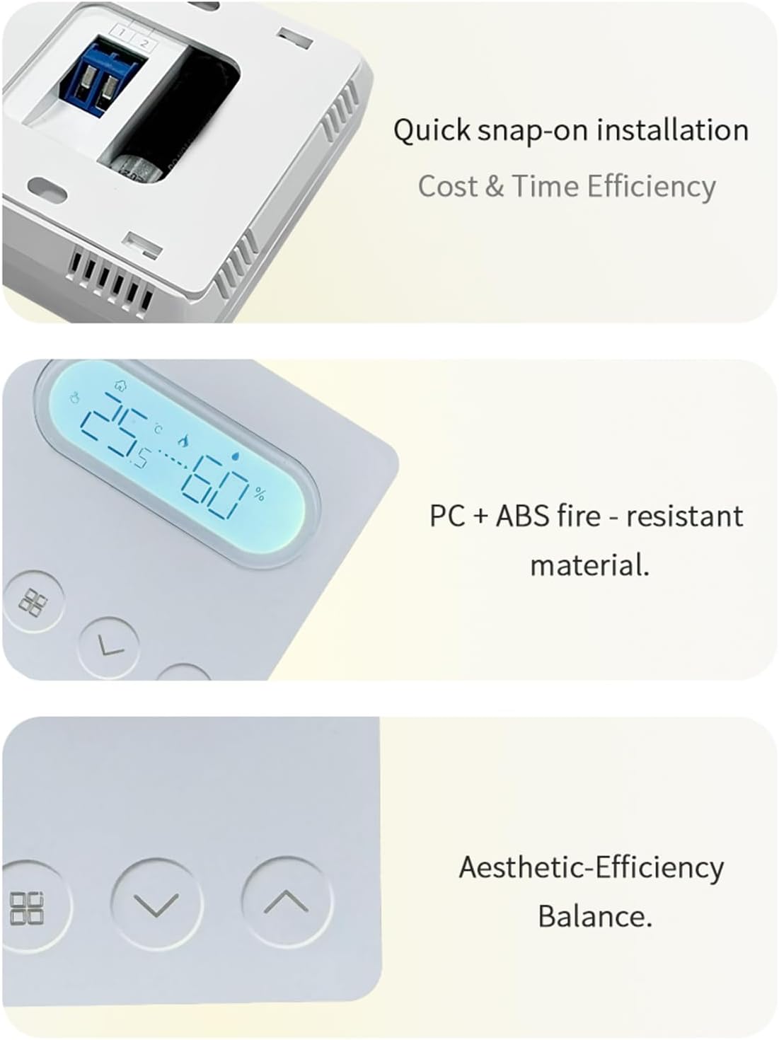 WALFRONT House Thermostat Intelligent Wall Thermostat for ZIGBEE Voice Control 7 Day Heating Plan Smart Room Heater for Water Floor Heating System