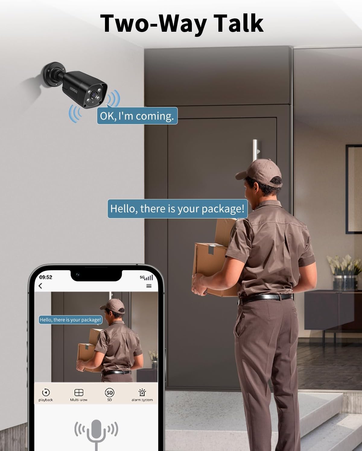 《4K Ultra HD & 100FT IR Night Vision》Wired Outdoor Security Camera System, POE Cameras for Home Security, NVR Video Surveillance Kit with Motion Detection
