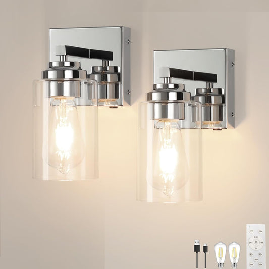 Wall Sconce,Battery Operated Wall Sconce Dimmable Battery Operated 15000mAh Endurance 200 Hours Fast Charging,Wall Sconces for Bedroom Living Room Bathroom Hallway Farmhouse