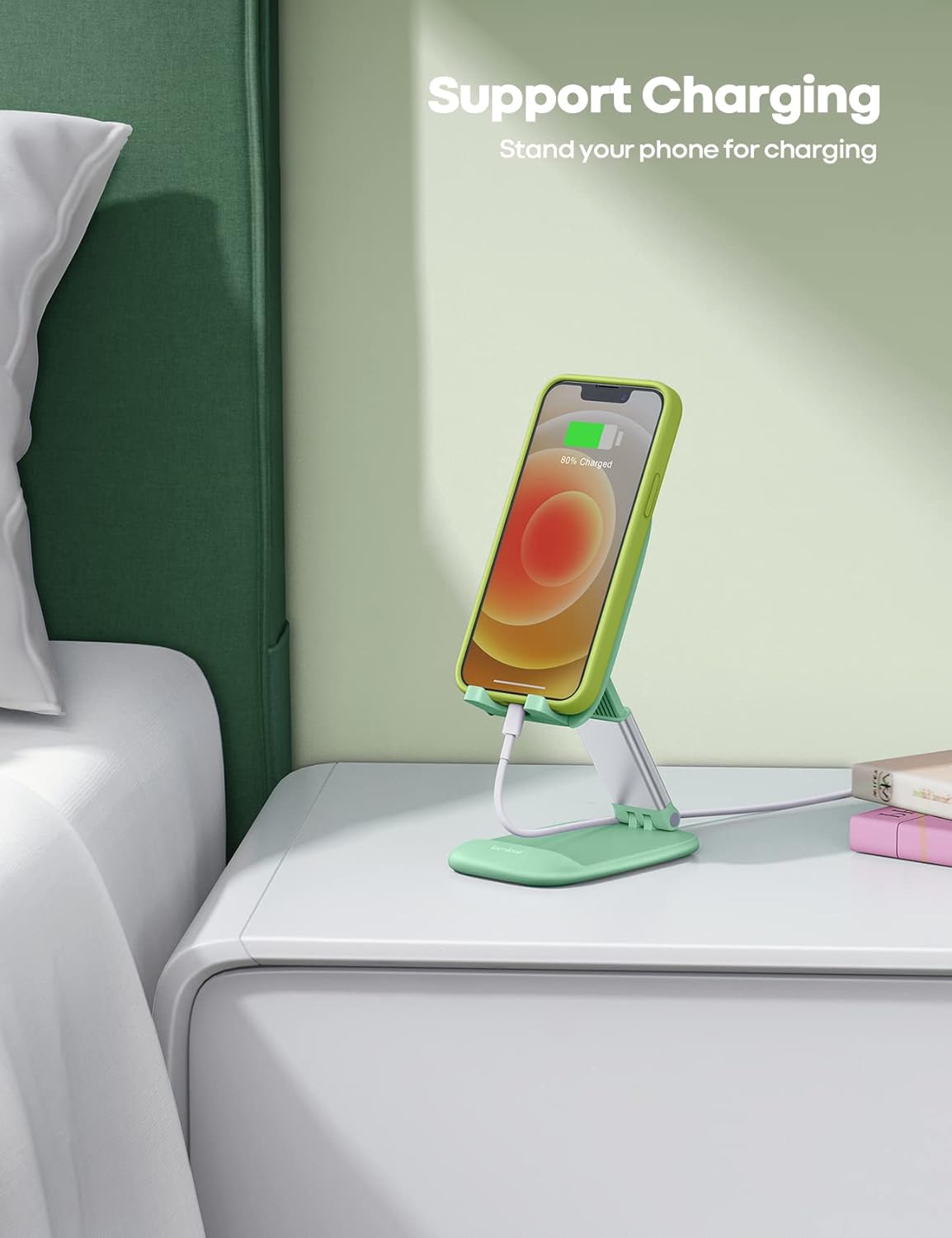 Lamicall Easter Basket Stuffers for Teens Girls Boys Cell Phone Stand, Light Green Cell Phone Holder, Easter Basket Essentials, Desk Accessories & Workspace Organizers, Telephone Stands