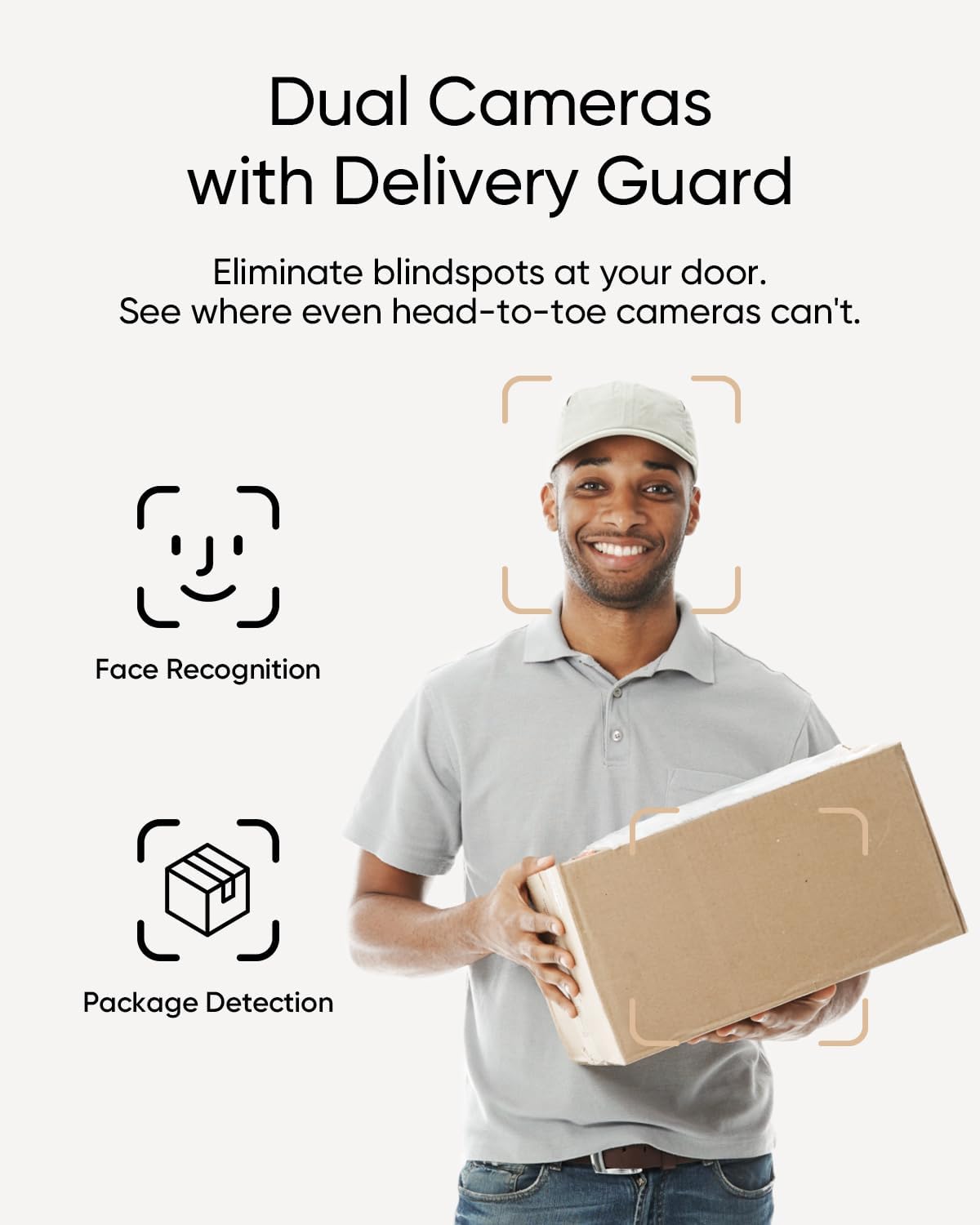eufy Security Video Doorbell Camera E340 (Wired/Battery Powered) with Chime, Dual Cameras with Delivery Guard, 2K Full HD and Color Night Vision, HomeBase S380 Compatible, No Monthly Fee,2.4GHz WiFi