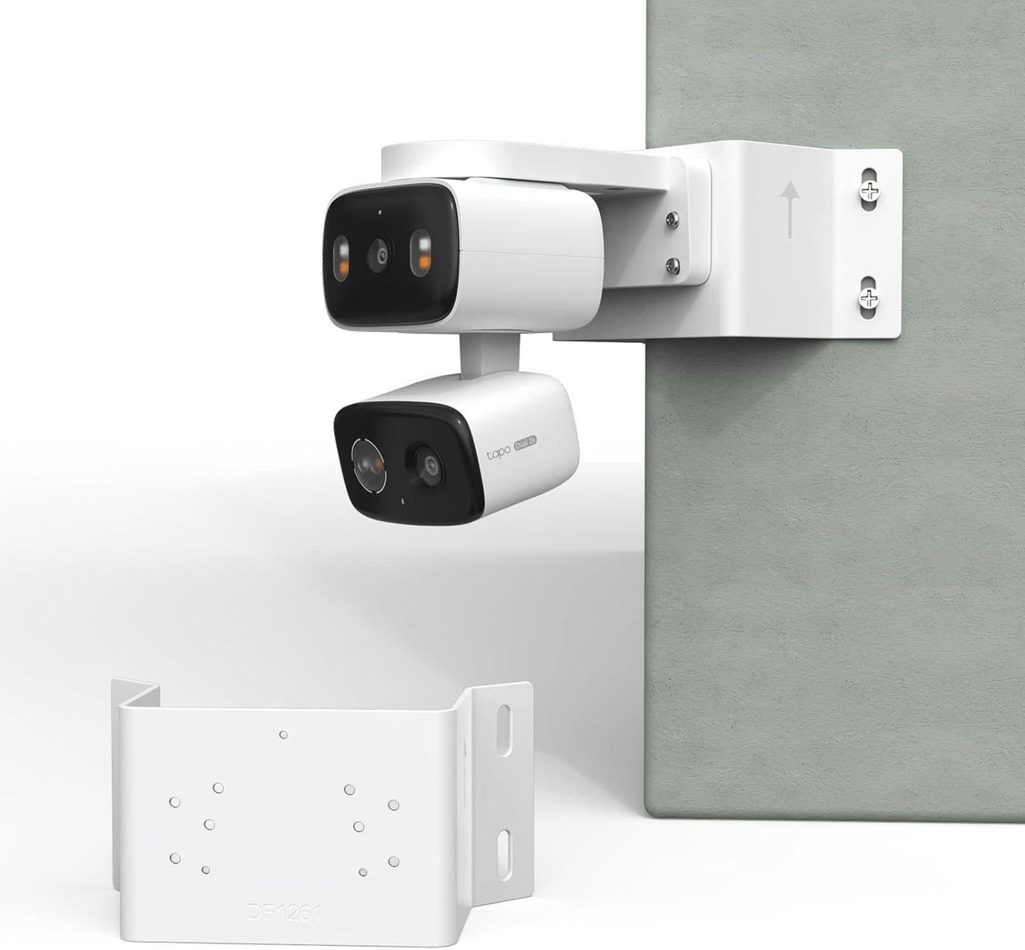 Corner Wall Mount Bracket Compatible with TP-Link Tapo C246D/C236/C216/C217/C113/C420/C400/C400 KIT/C460 Security Camera, Easy Installation with Precise Hole Positioning (White)