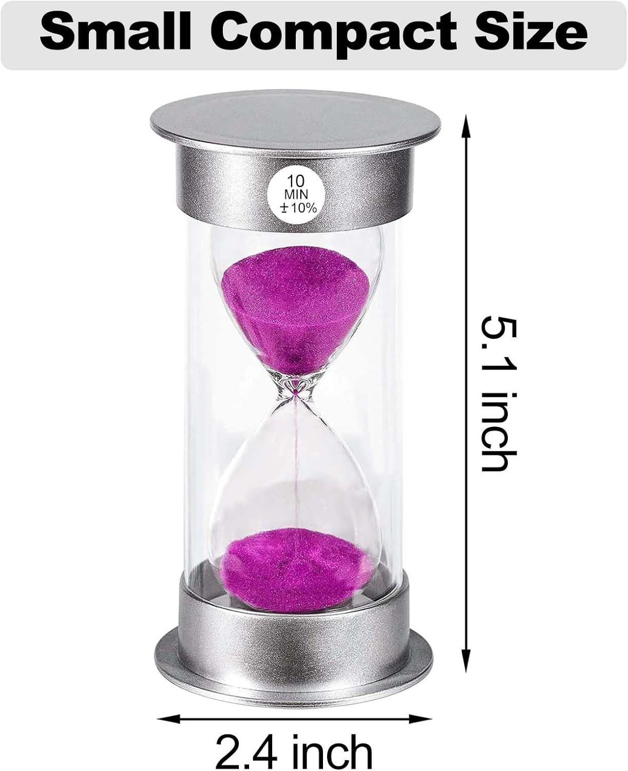SuLiao Sand Timer, 10 Min Hourglass, Large Purple Sand Clock, Unbreakable Plastic for Kids, Games, Classroom, Kitchen, Decoration