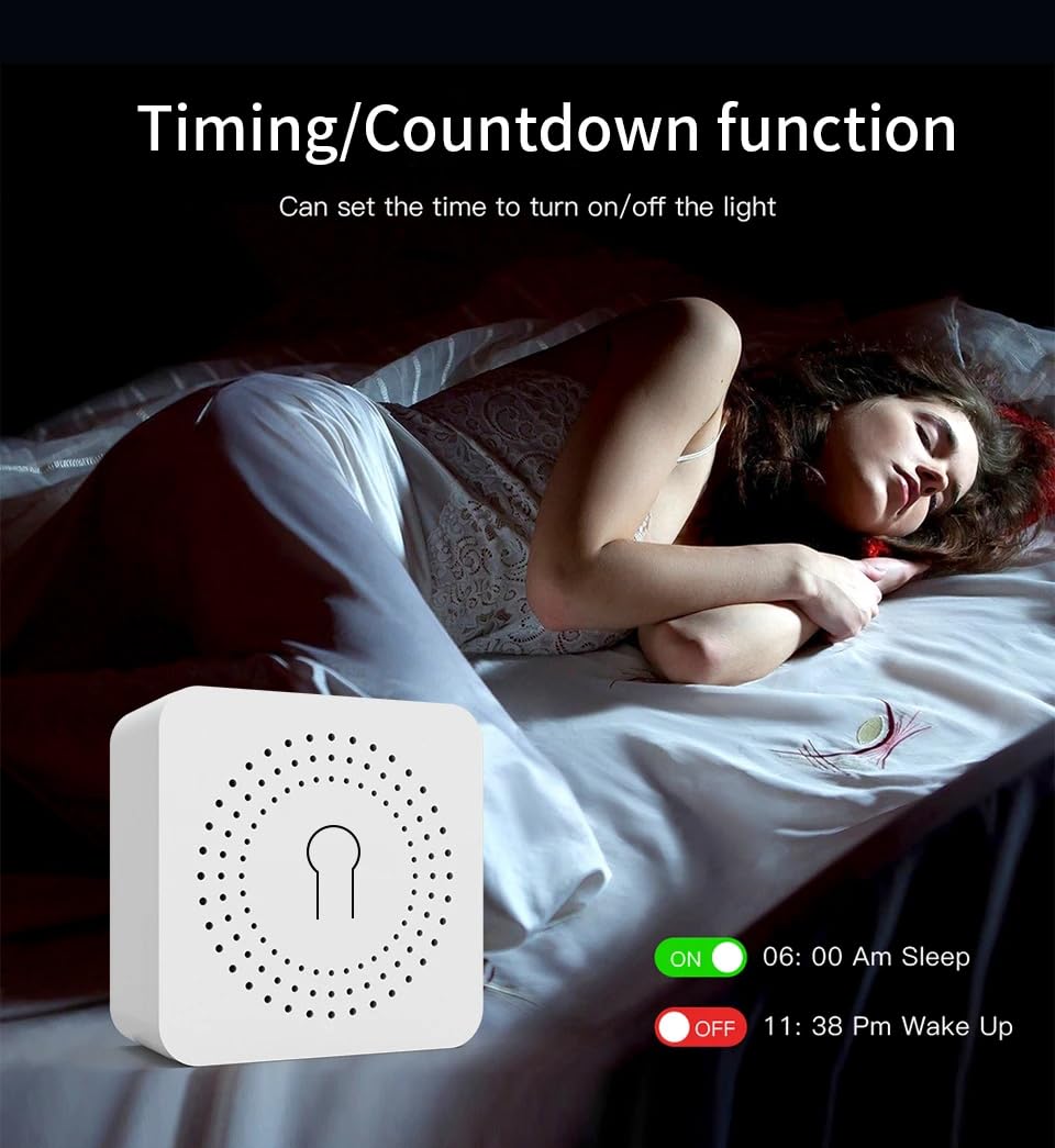 EweLink 16A Mini WiFi Relay Module Smart Switch,DIY Wireless Light Switch Voice Control Outlet for Smart Home Automation，Compatible with Alexa/Google Home(2 Packs)