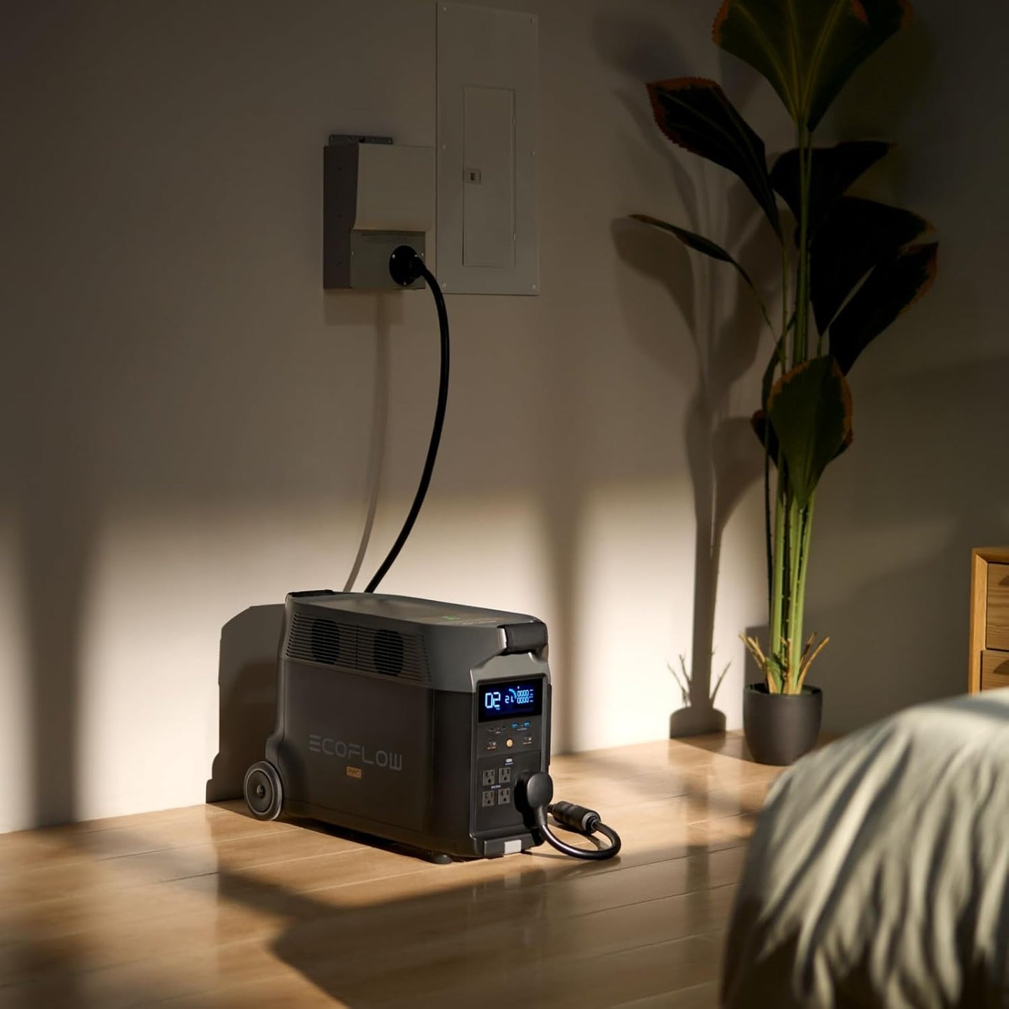 EF ECOFLOW Portable Power Station 3600Wh DELTA Pro with Bag, 2.7H to Full Charge, 5 AC Outlets, 3600W, 120V Lifepo4 Power Station with Expandable Capacity, Solar Generator for Home Use, Blackout, RV