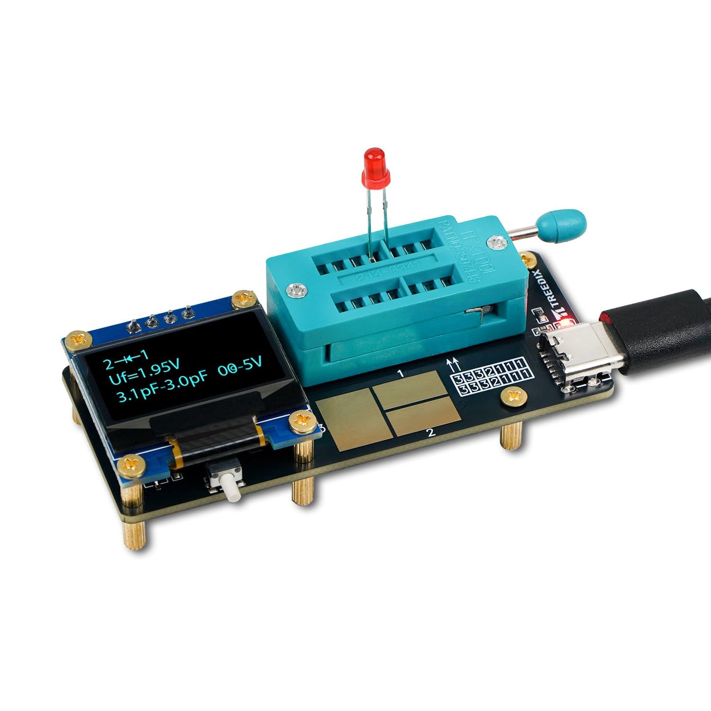 GM328 Transistor Tester – Mosfet Transistor Capacitor Tester, LCR/ESR Meter, SMD Electronic Component Tester for Diode/MOSFET/Capacitor/Resistor (PNP/NPN/Triode/Zener)