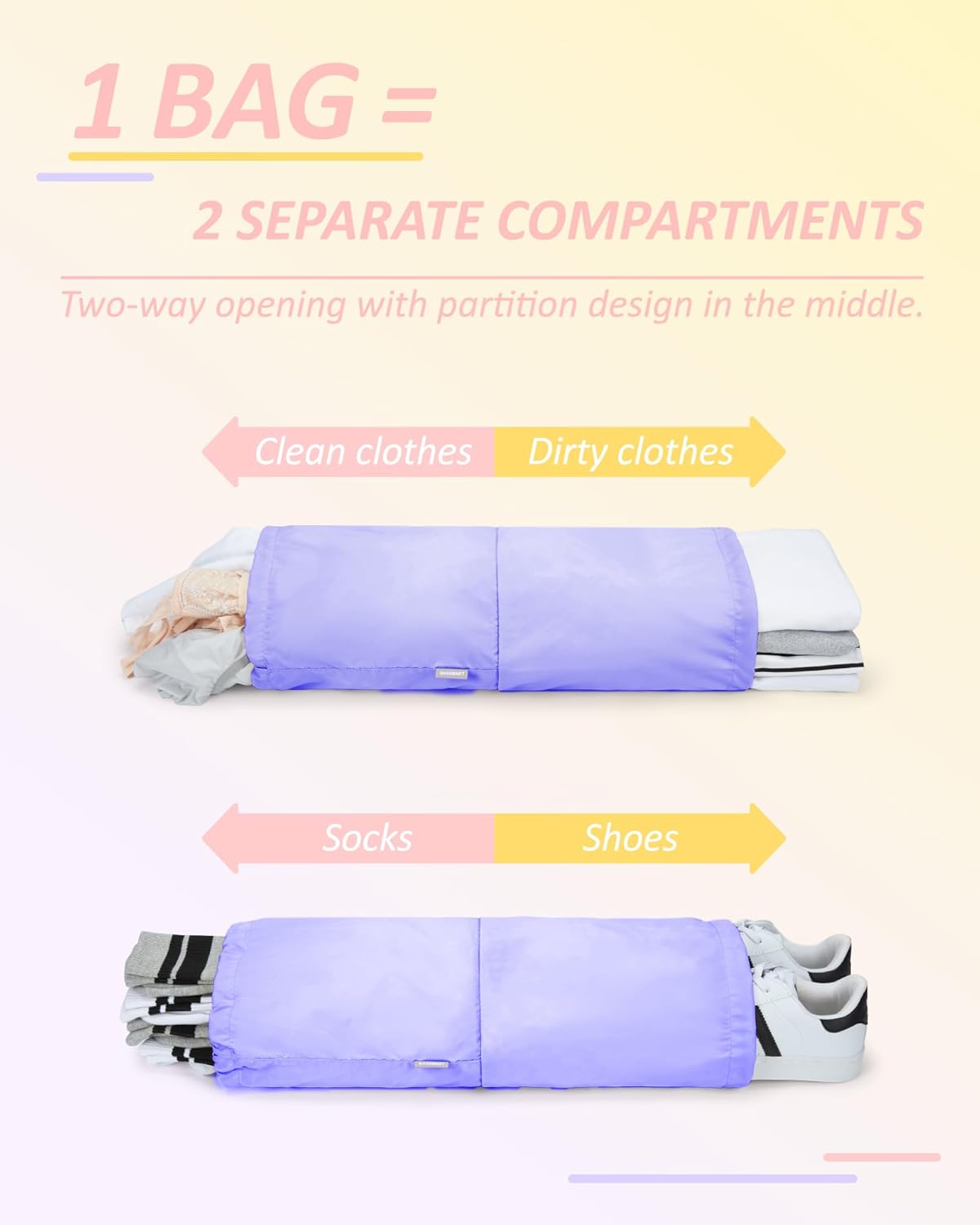 BAGSMART 6 Set /4 Set/2 Set Compression Packing Cubes for Travel, Lightweight Luggage Organizer Bags, Durable Space Saver Bags Travel Essentials