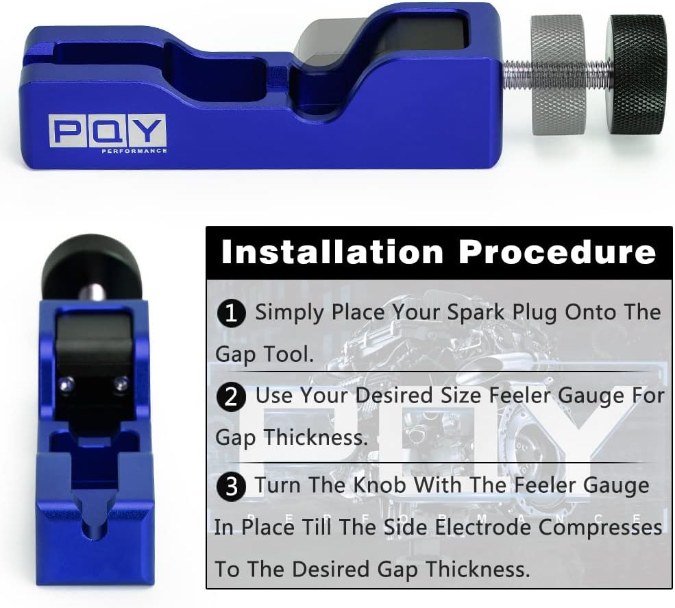 Universal Spark Plug Gap Tool for Most 10mm 12mm 14mm 16mm Spark Plugs Blue