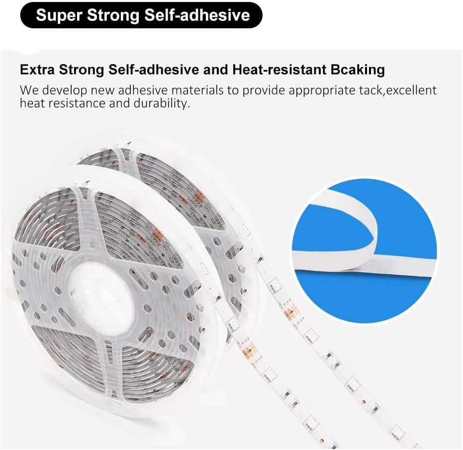 DAYBETTER Led Strip Lights Waterproof, 32.8ft(2 Rolls of 16.4ft) Led Tape Lights Color Changing 300 LEDs Light Strips Kit with 44 Keys Ir Remote Controller and 12v Power Supply for Indoor Outdoor Use