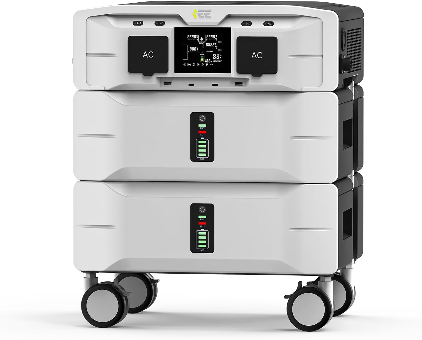 IEE 5120Wh Portable Power Station SP5000, 120/240V, 5000W(Peak 9000W) AC Output Solar Generator, Expandable Capacity, LFP Battery Generator for Home Use, Camping, Emergencies, Power Outages, RVs