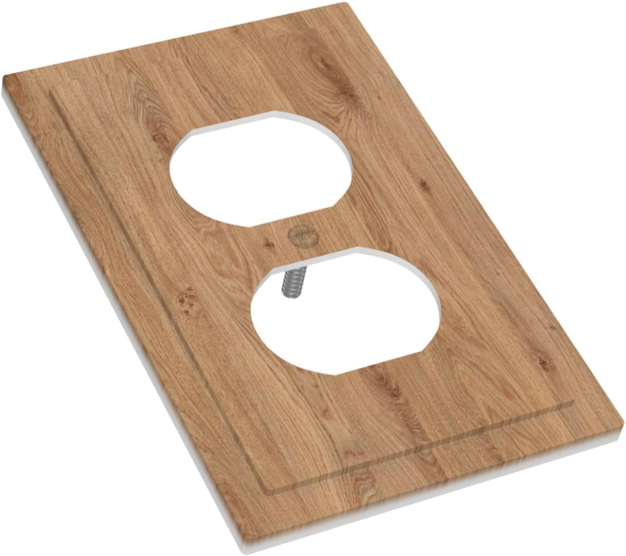 Outlet Covers Vintage Rustic Wood Color Brown Wood Grain 1 Gang Duplex Electrical Receptacle Faceplate Light Switch Cover Wall Plate Decorative Switch Plates for Farmhouse Cabin Decor