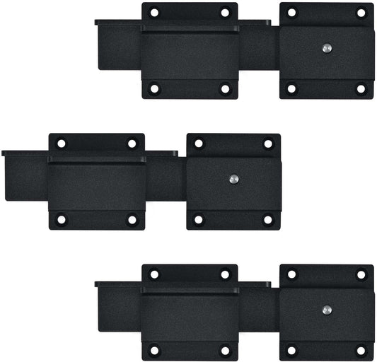 Flip Gate Latch Lock with Padlock Hole 3Pack, 3.5mm Heavy Duty Aluminum Alloy Adjustable Door Latch for Sliding Swing Open Gate, Outdoor, Wooden Fence, Barn, Shed, Garage, Yard
