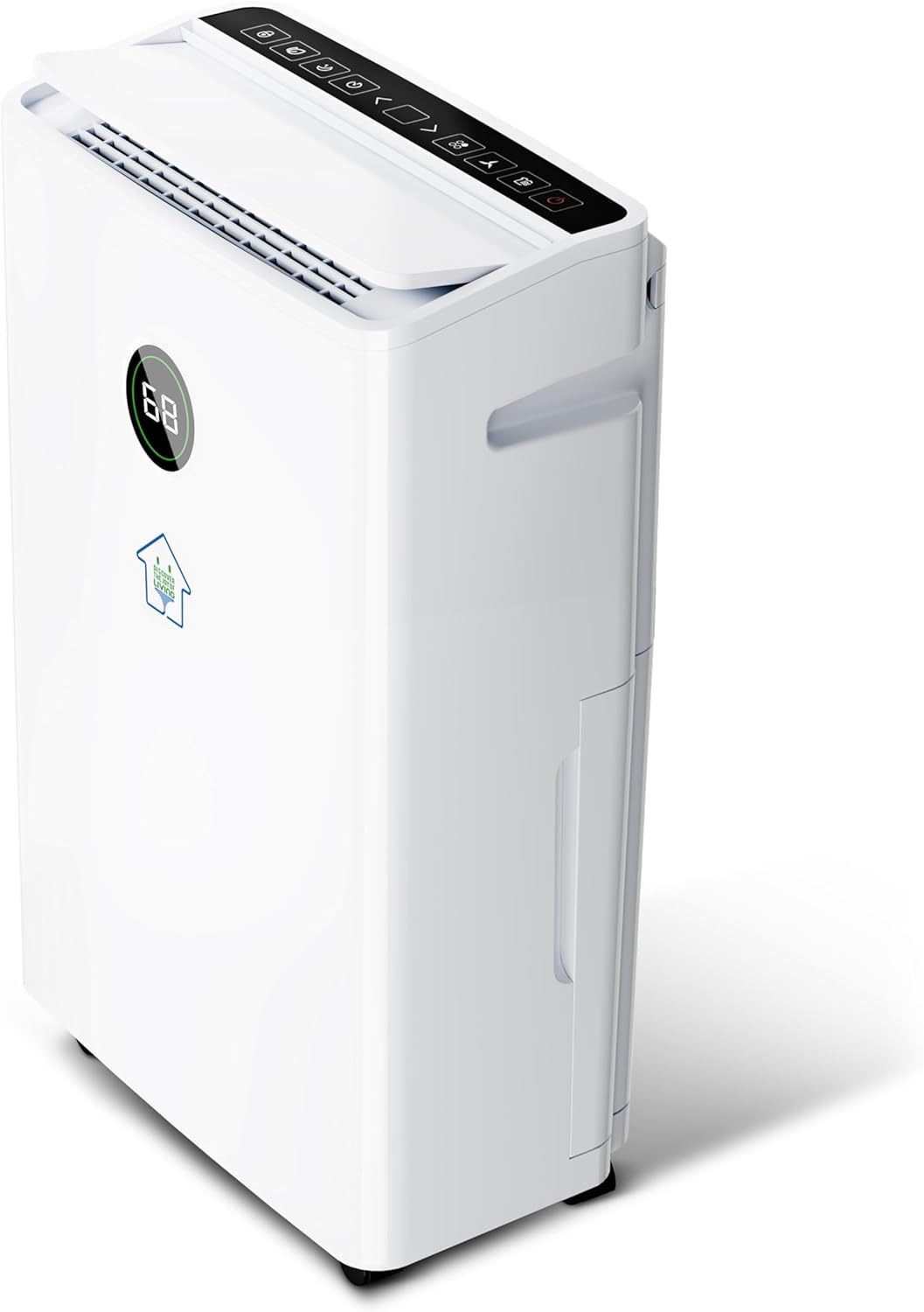 6,500 Sq Ft Smart Home Dehumidifier with Drain Hose, 1.45 Gallons Water Tank, 24 Hr Timer, 60 Pints, High Efficiency Compressor for Large Rooms,Basements, Bathrooms and Bedrooms