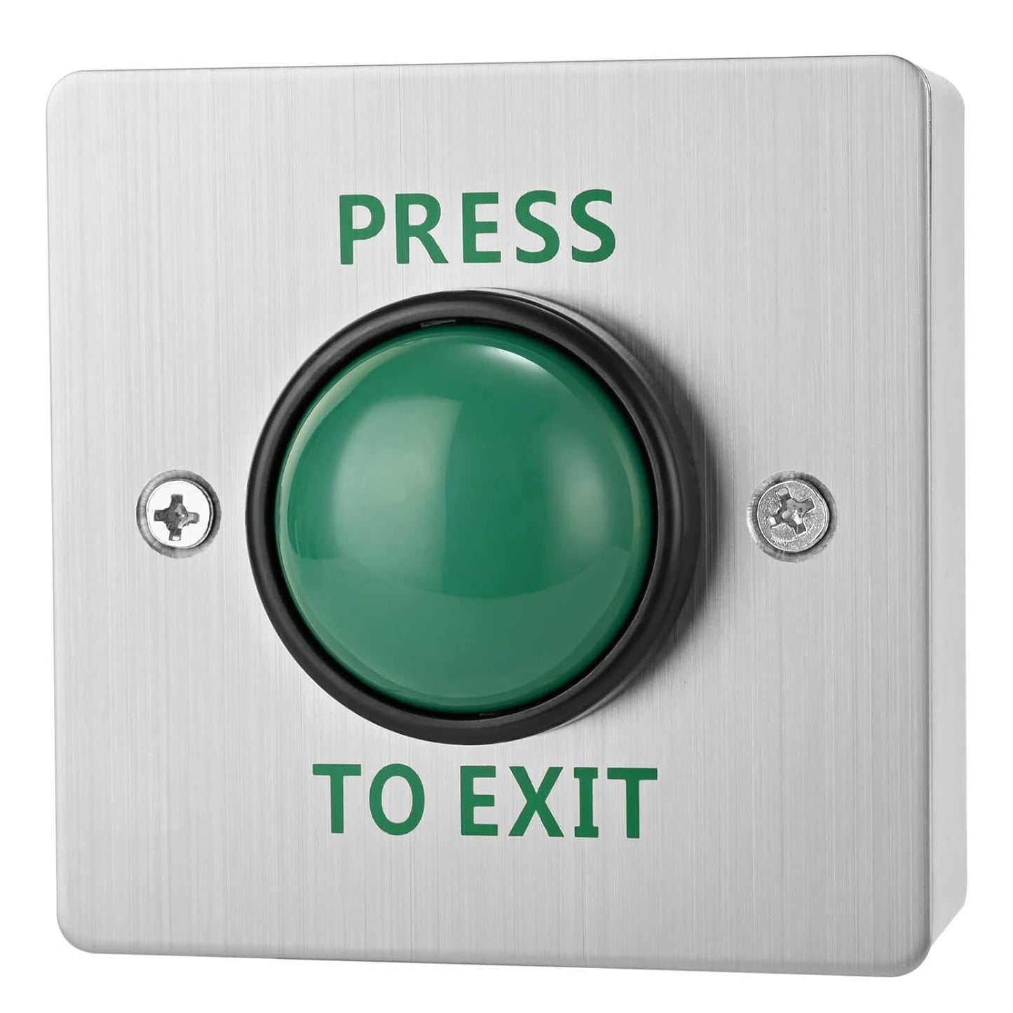 Push to Exit Button for Door Access Control Big Press Button IP68 Waterproof 304 Stainless Steel Shell with Back Mounted Box NO/COM Output