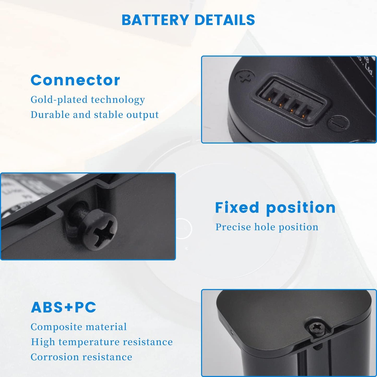 DGFTB ABL-C Vacuum Cleaner Li-Ion Battery for iRobot Braava Jet M6 6110 Series M611020 M612880 M612680 M614480 6100 Ultimate Robot Mop Part Number Series 3INR 19/65 10.8V 1775mAh/19Wh