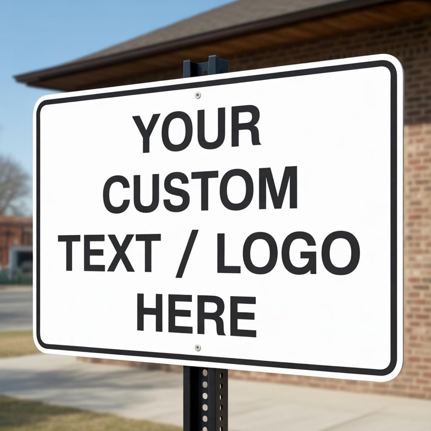 Custom Metal Signs for Business Outdoor, 10x7 Inches Reflective Option, Single/Double-Sided, Personalized Aluminum Signs, Rust-Free