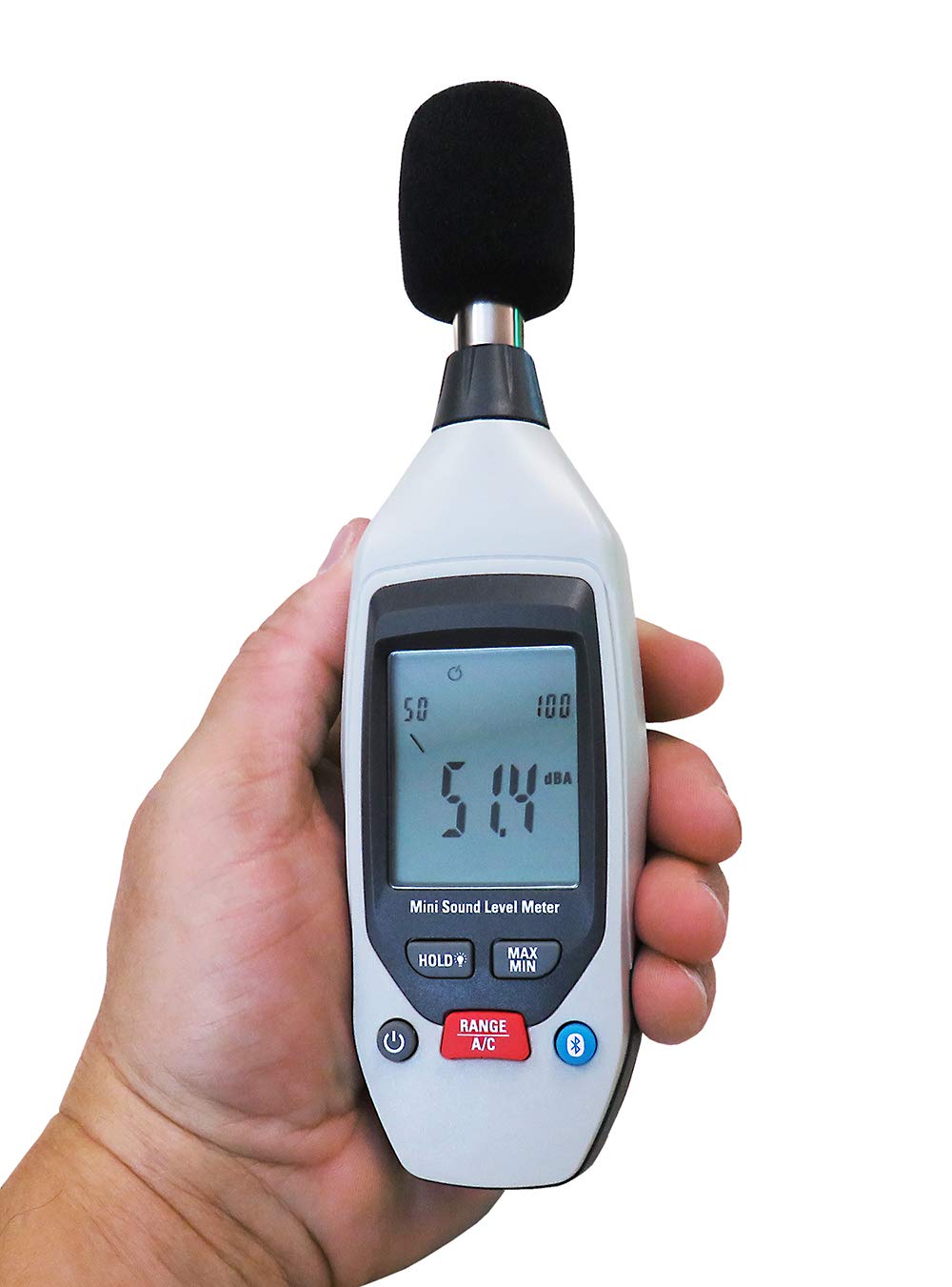 Sper Scientific Decibel Meter 850019 w/Bluetooth, Sound Level Meter 35 to 130 dB, SPL A/C Weighted, Dual Range Max/Min & Data Hold, Compact Audio Noise Measuring Device, Large Backlit Display - 2 pc