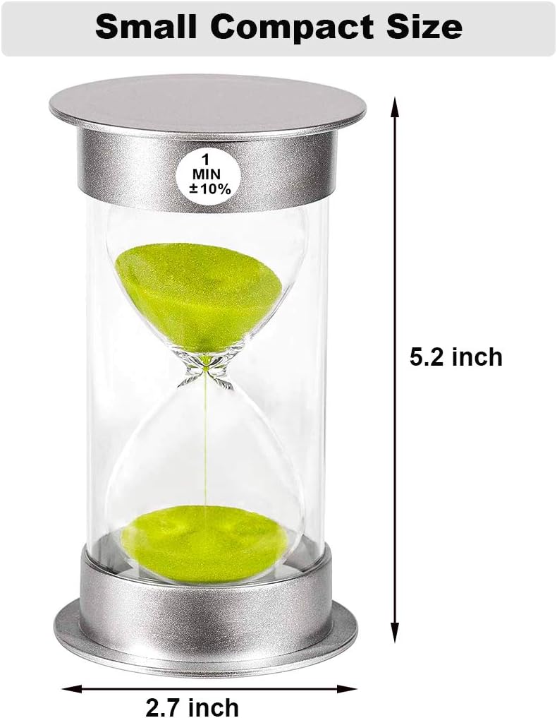 SuLiao Sand Timer 2 Minute Hourglass： Large Unbreakable Blue Sand Watch 2 Min, Colorful Plastic Hour Glass Sandglass for Kids, Games, Decorative, Classroom, Toothbrush Timer…