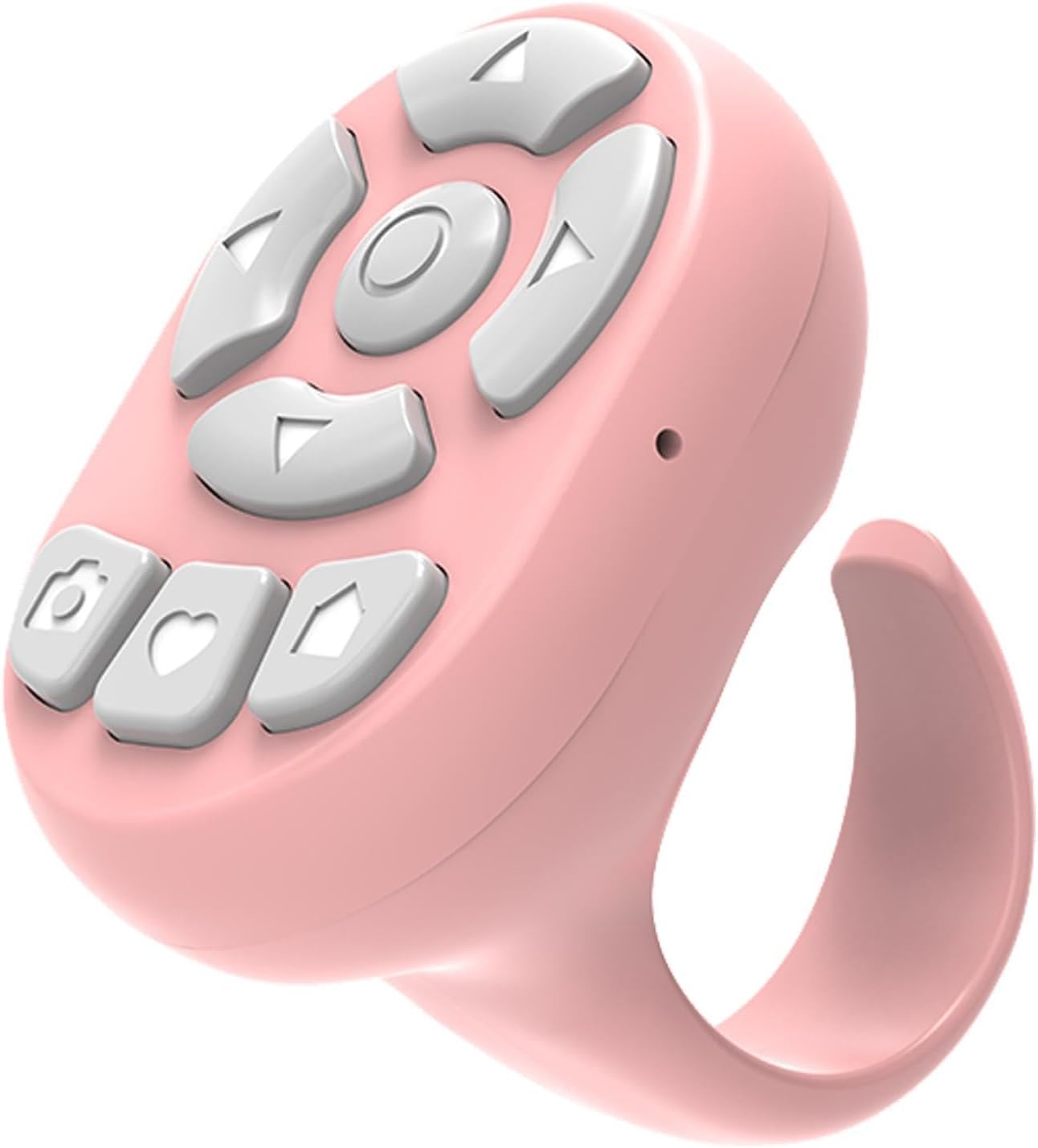 TikTok Scrolling Ring Microphone Remote Control,Fingertip Wireless Bluetooth Remote Control;for iPhone,Google Pixel,Samsung Phone (Pink)